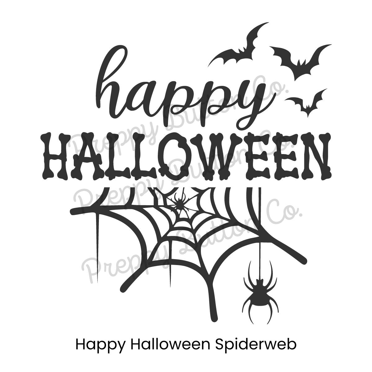 Happy Halloween Spiderweb Wreath Sash