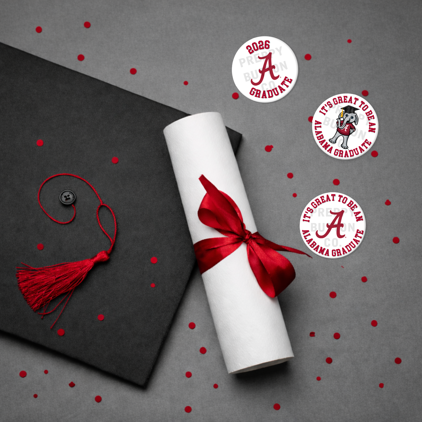 University of Alabama 2026 Graduate Button