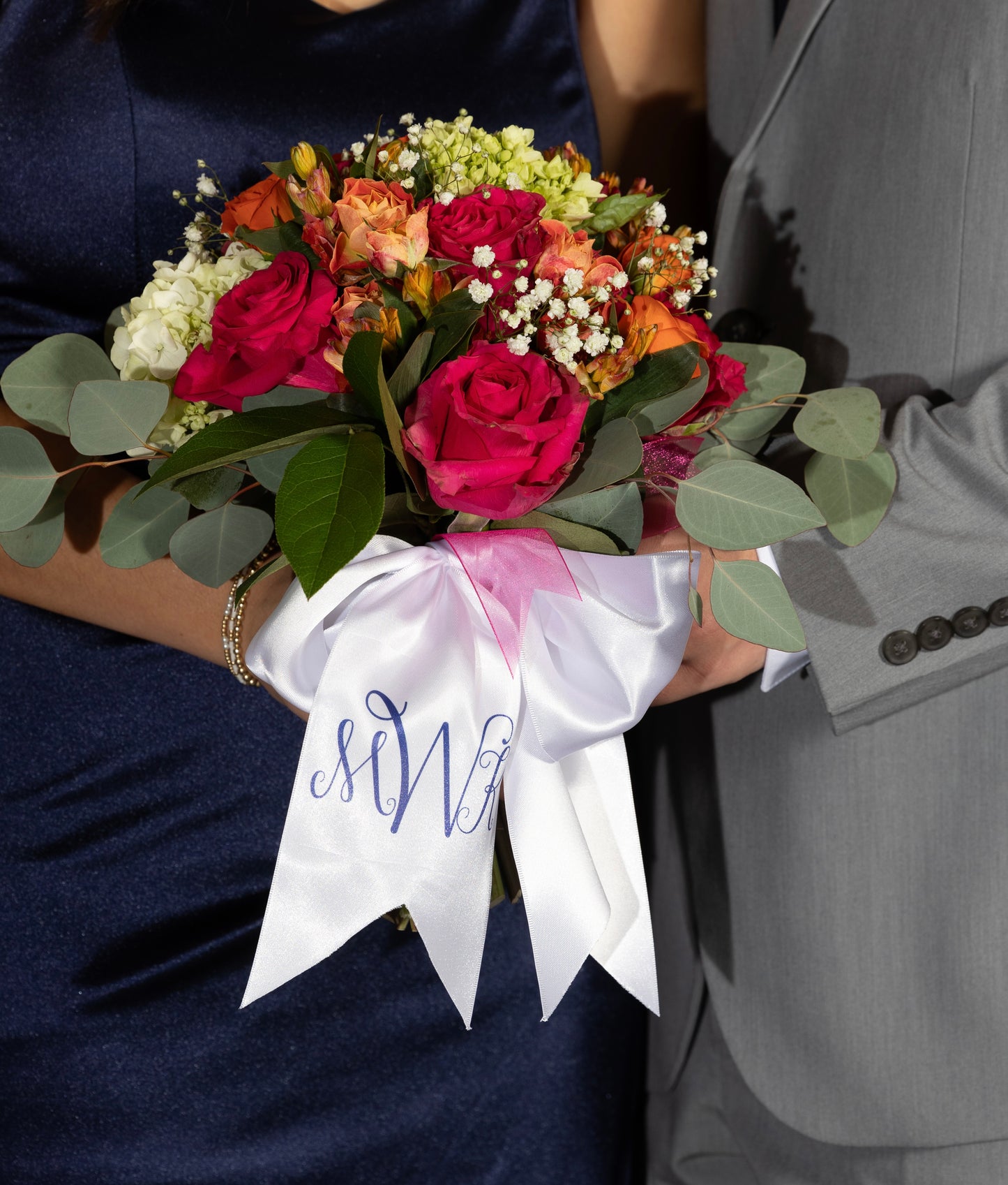 Monogrammed Bouquet Ribbon