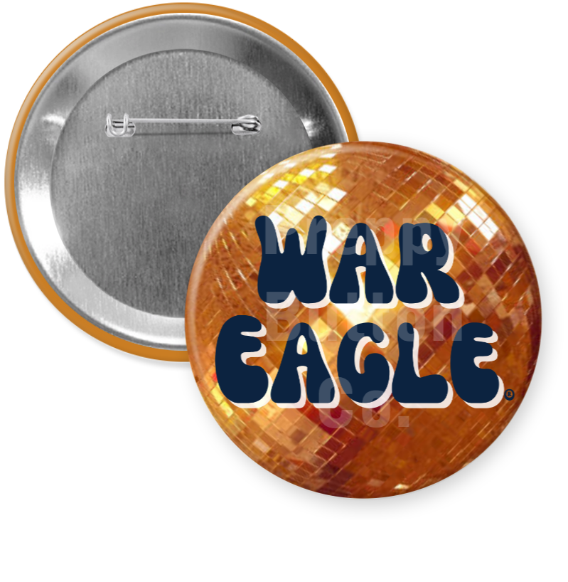 War Eagle Disco Ball Button