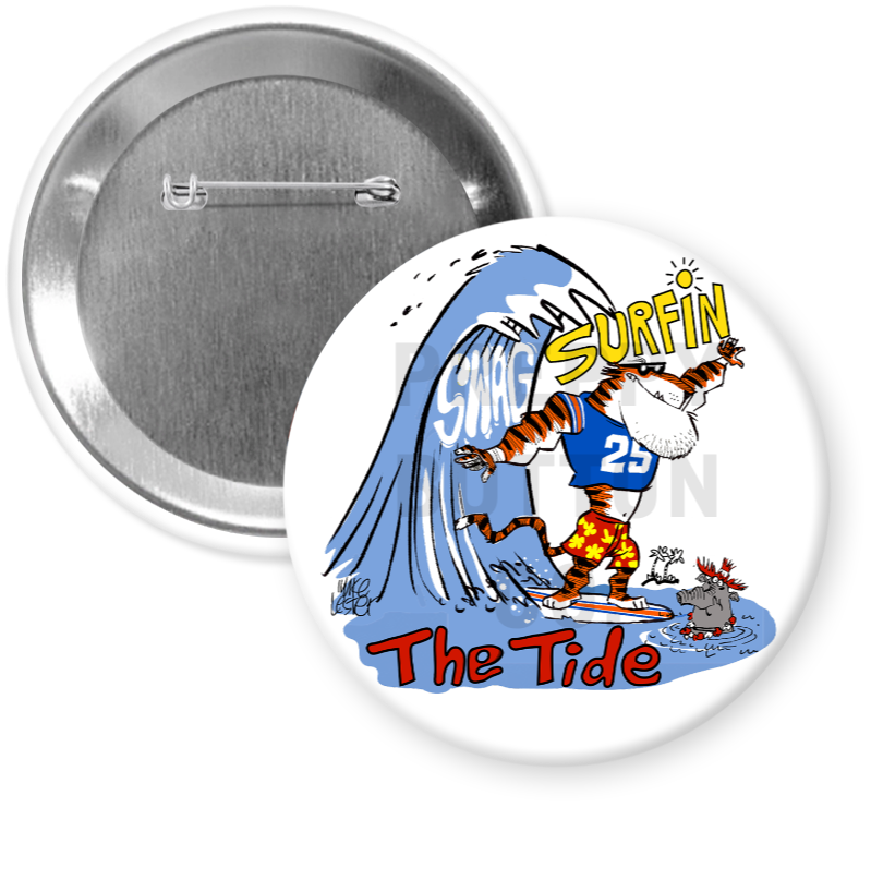 IRON BOWL TIGER RAGS BUTTON