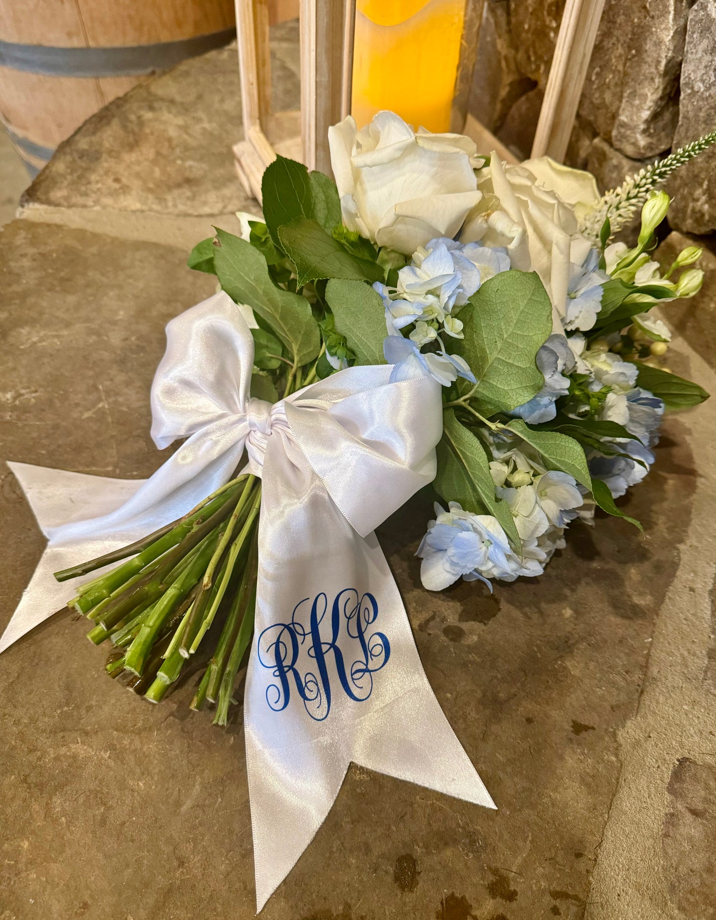 Monogrammed Bouquet Ribbon