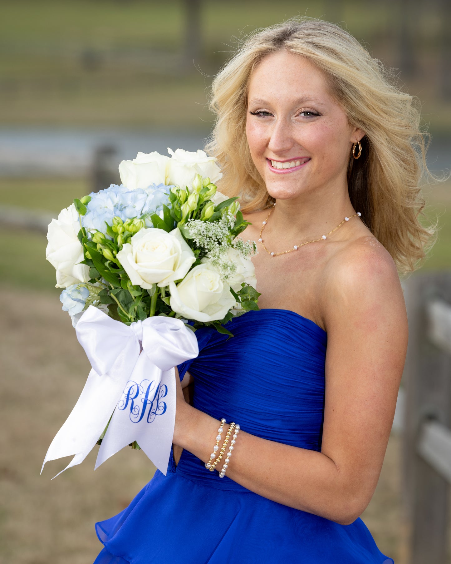 Monogrammed Bouquet Ribbon