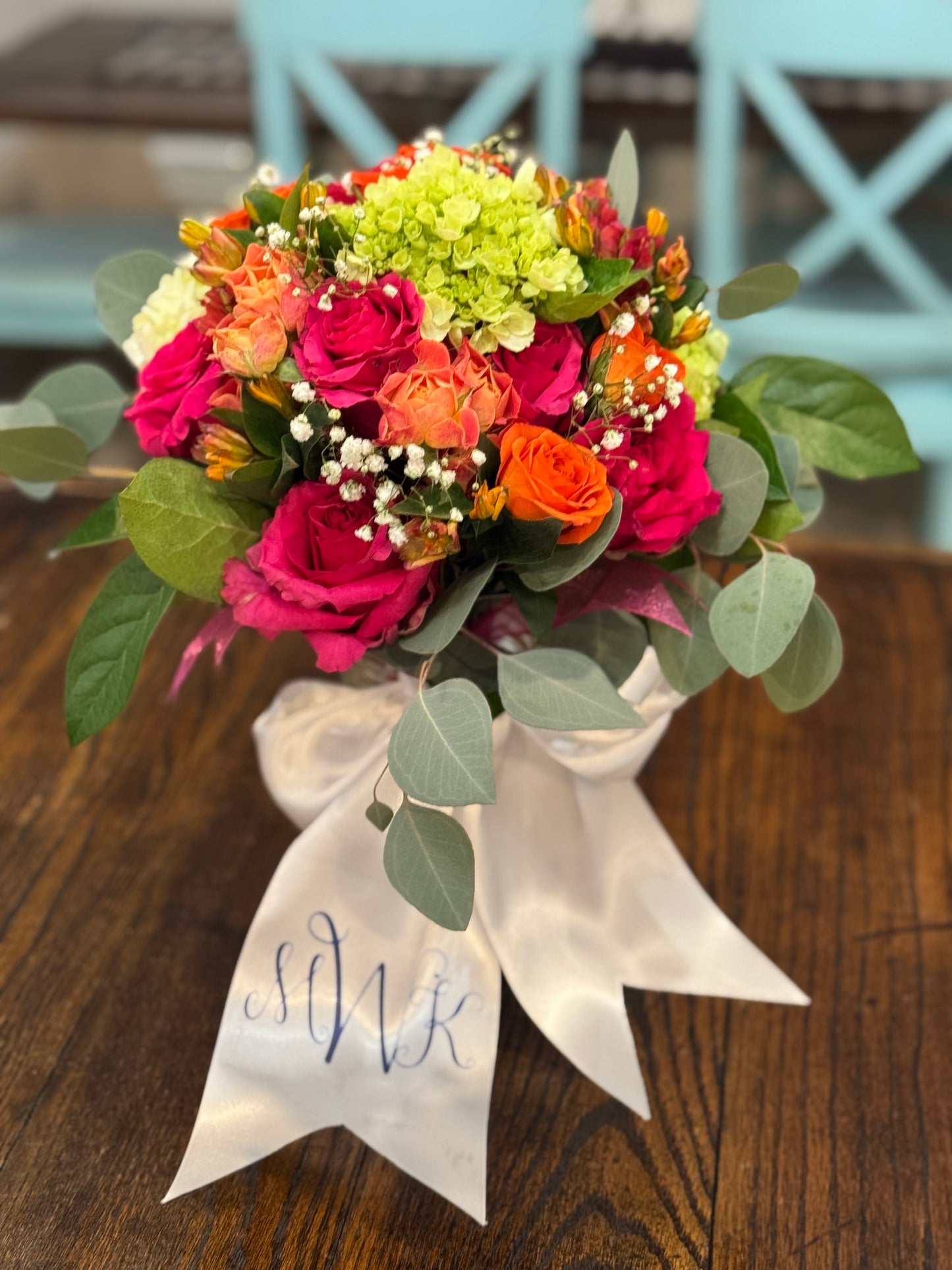 Monogrammed Bouquet Ribbon