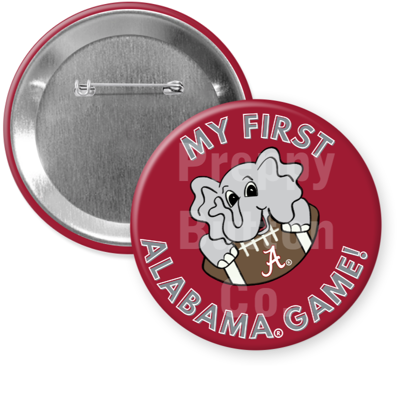 My First Alabama Game Button (Boy)