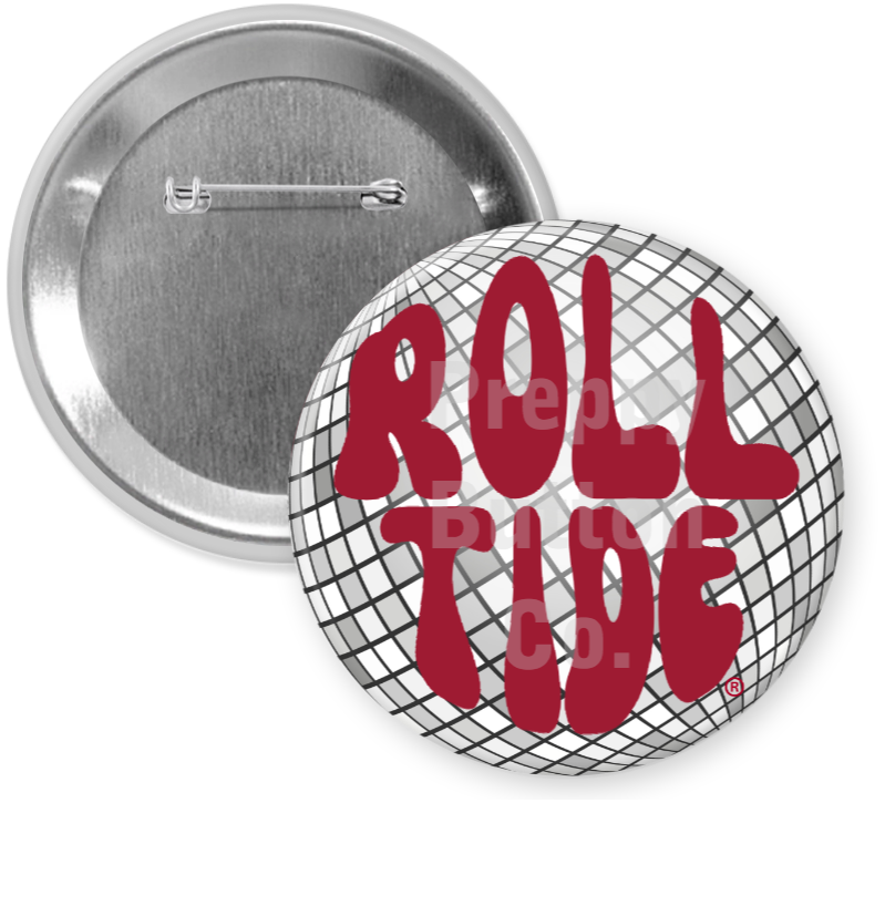 Roll Tide Disco Ball Button