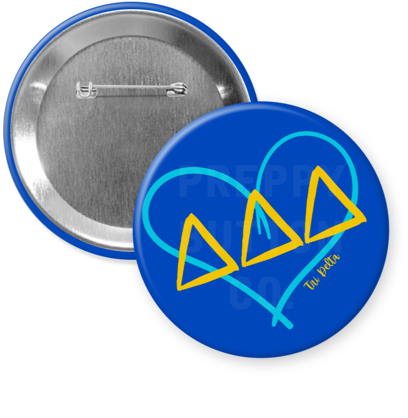 Tri Delta Heart Sorority Button