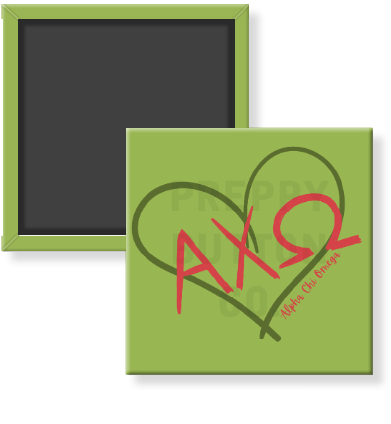 Alpha Chi Omega Heart Sorority Magnet