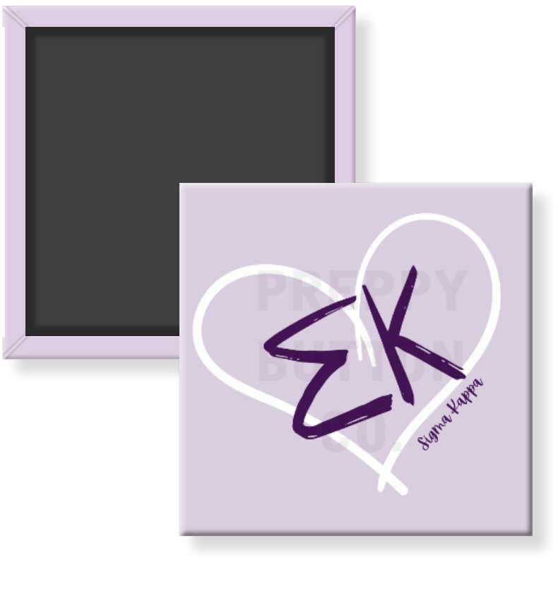 Sigma Kappa Heart Sorority Magnet