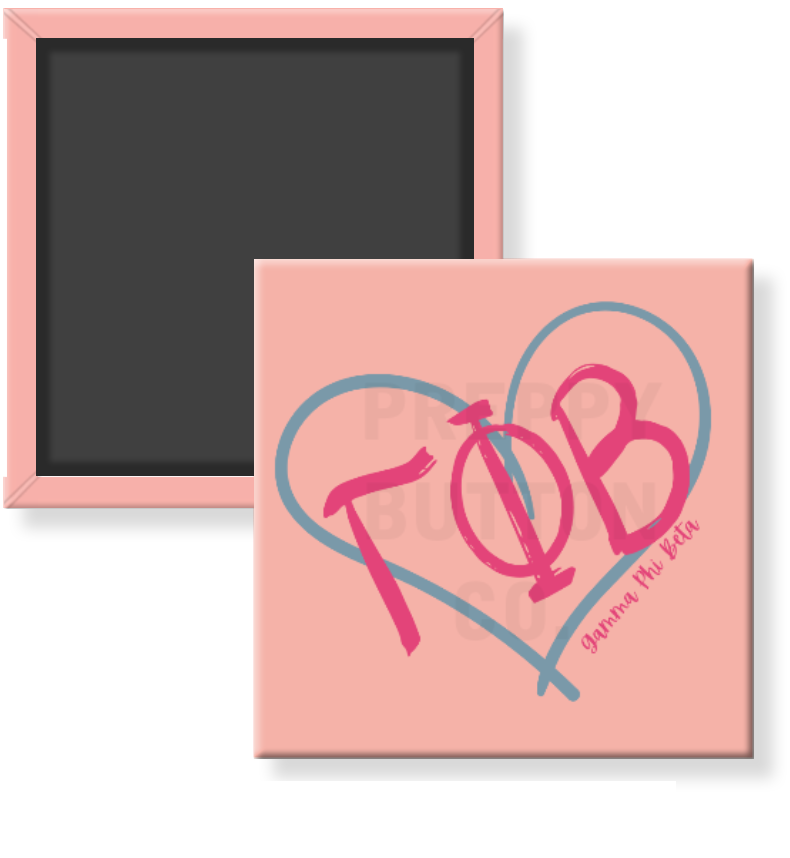 Gamma Phi Beta Heart Sorority Magnet
