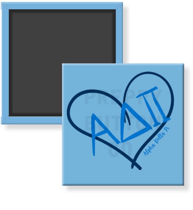Alpha Delta Pi Heart Sorority Magnet