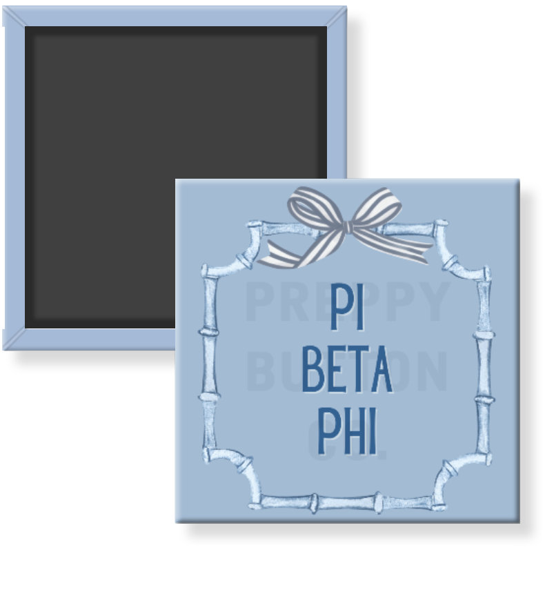 Pi Beta Phi Bamboo Frame Sorority Magnet
