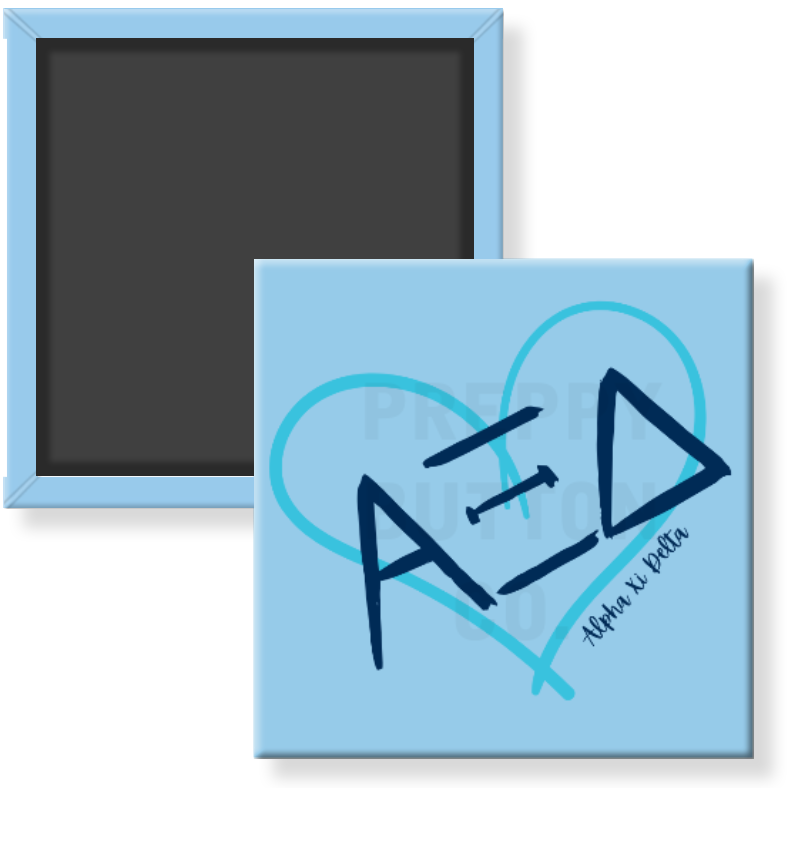 Alpha Xi Delta Heart Sorority Magnet