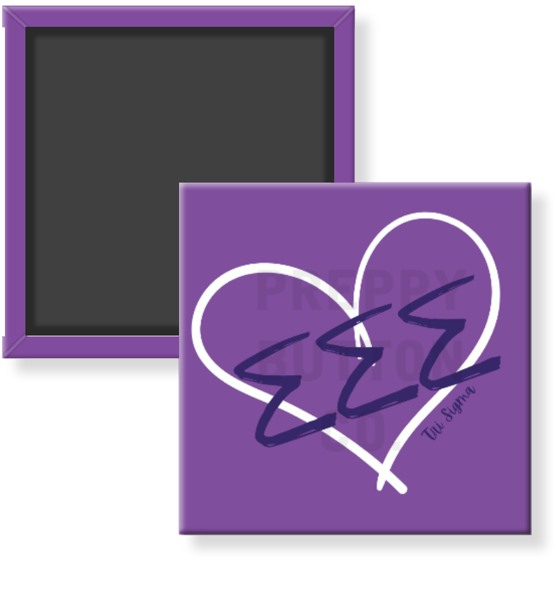 Tri Sigma Heart Sorority Magnet
