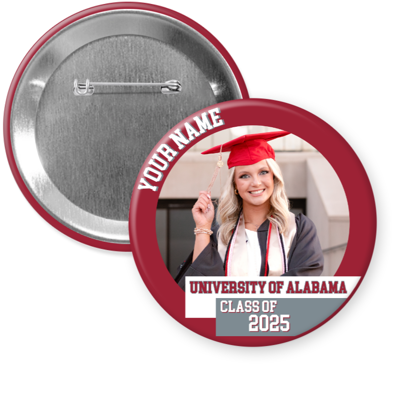 Alabama Graduate Half Banner Photo Button