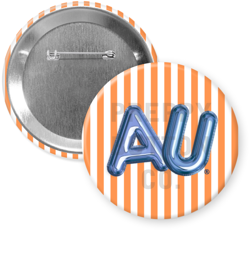 AU Orange Stripe Gameday Button