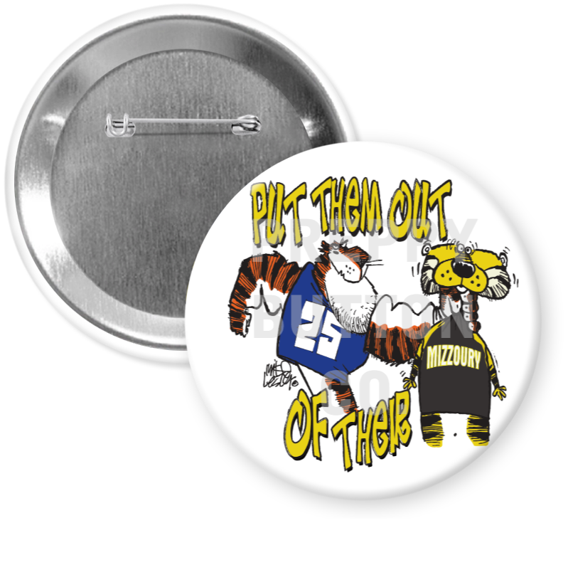 Auburn vs. Missouri Tiger Rags Button
