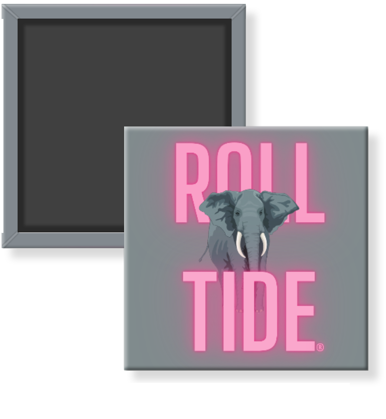 Neon Pink "Roll Tide" Magnet