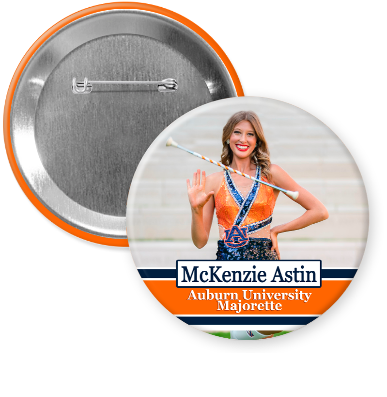 Custom 3 inch Banner Button