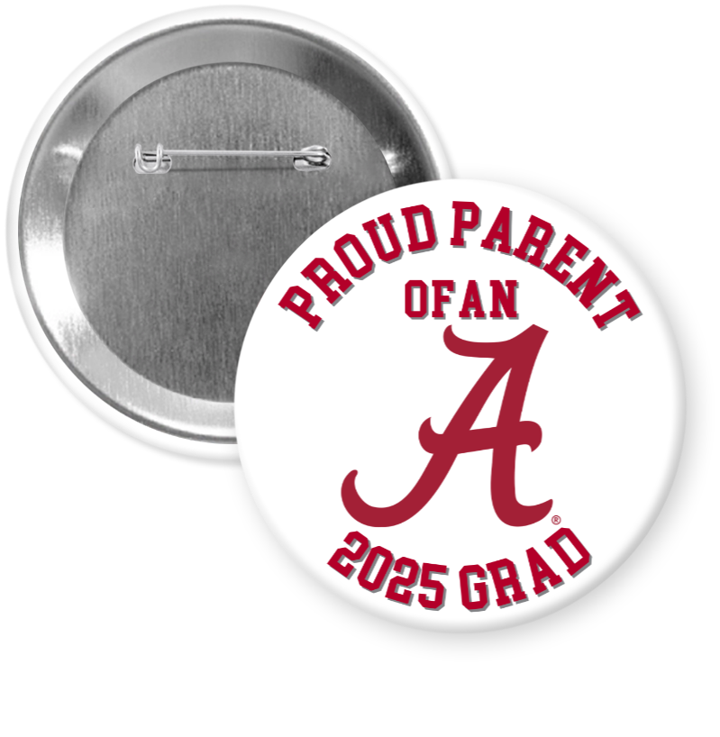 Customizable University of Alabama Grad Button