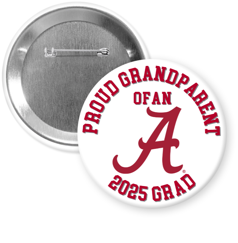 Customizable University of Alabama Grad Button