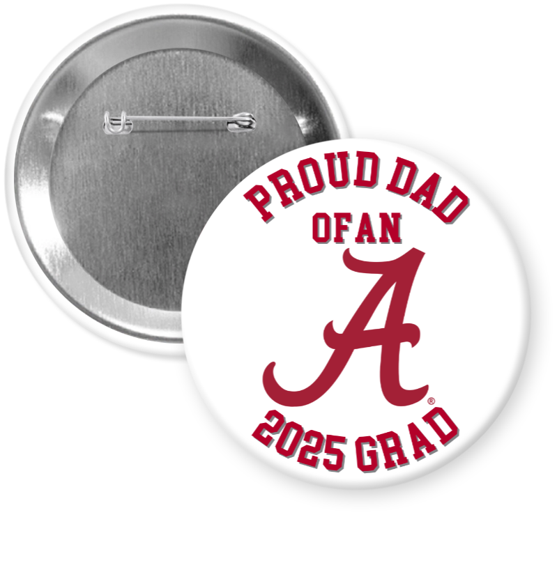 Customizable University of Alabama Grad Button