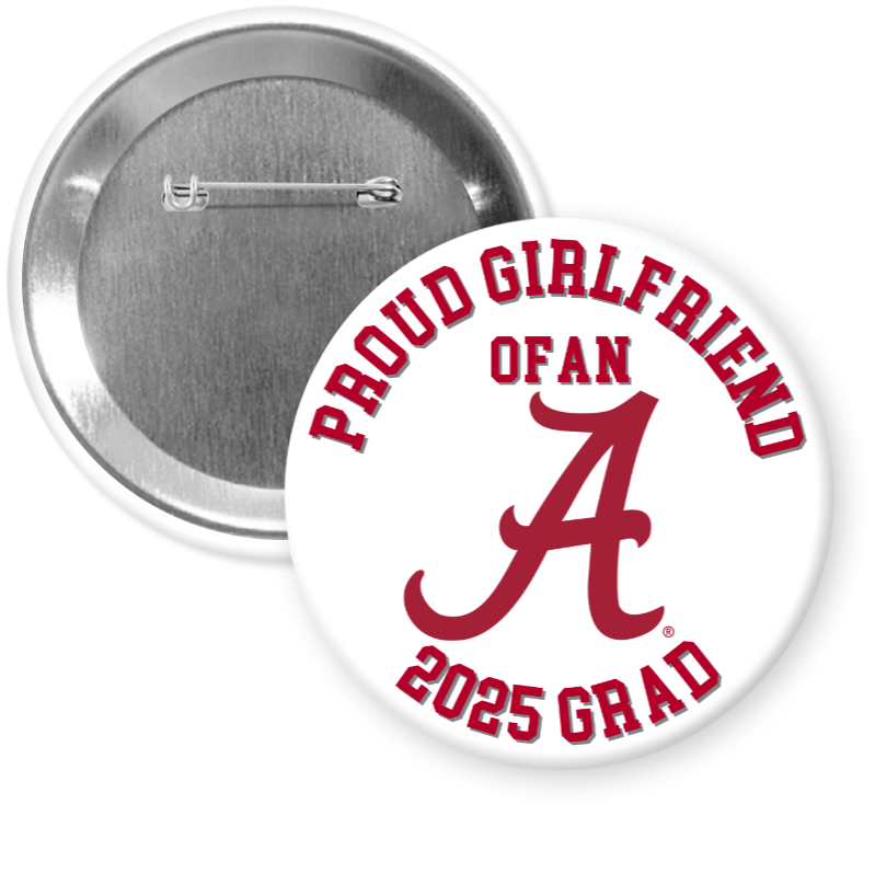 Customizable University of Alabama Grad Button
