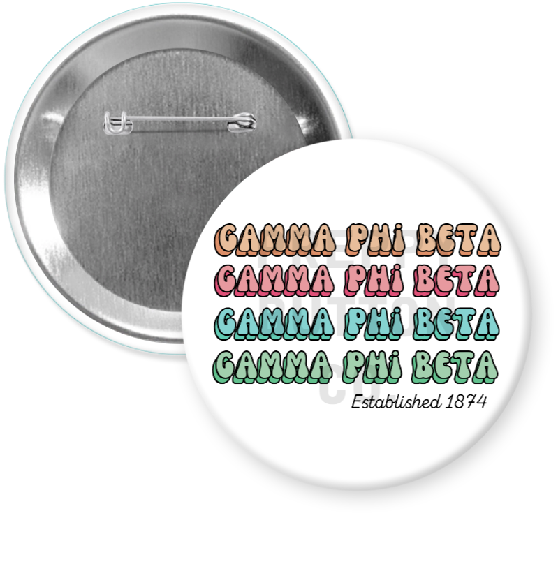 Gamma Phi Beta Est. 1874 Button