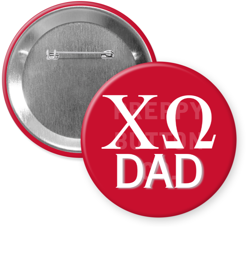 Chi Omega Dad Button