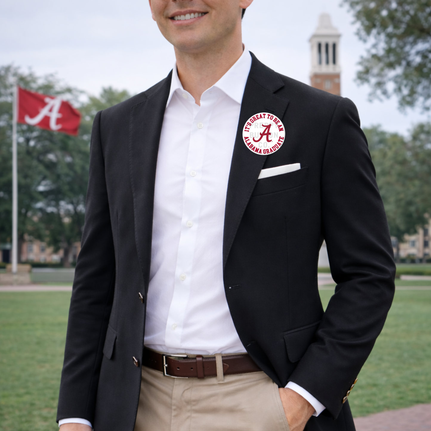 It's Great To Be an Alabama Graduate Logo Graduation Button
