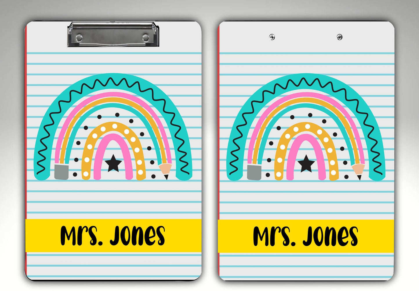 "School Tools Rainbow" Clipboard