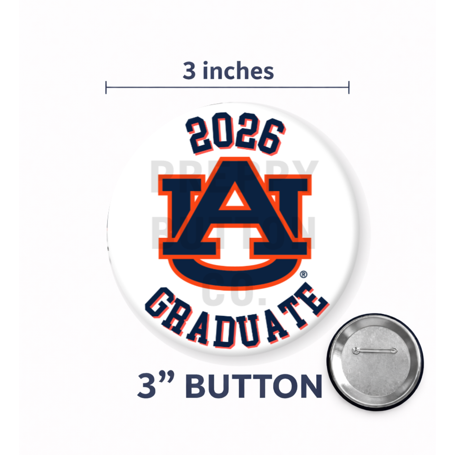 Auburn University 2026 Graduate Button