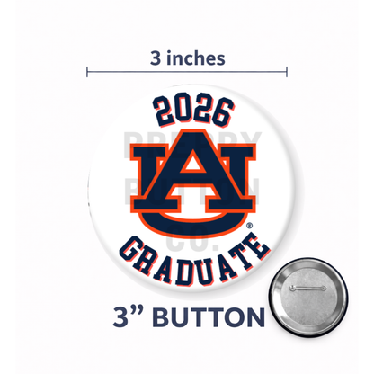Auburn University 2026 Graduate Button