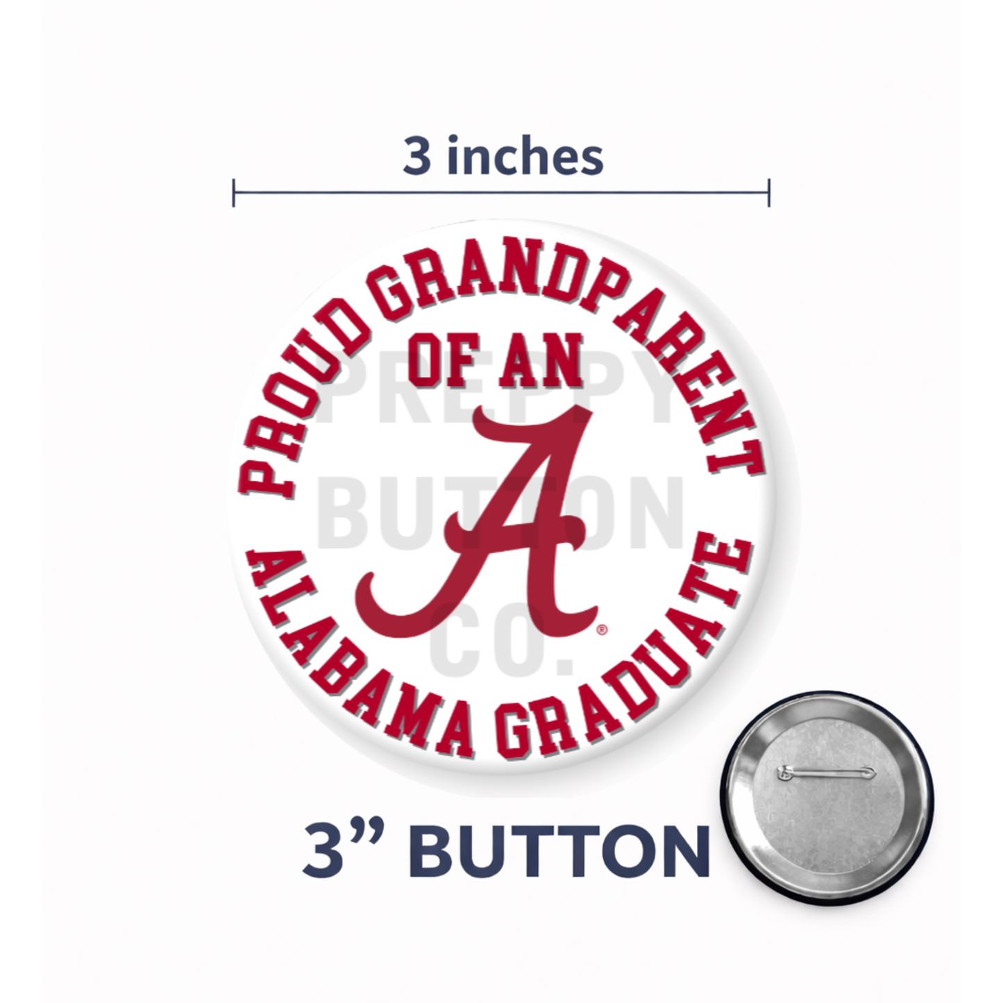 Customizable University of Alabama Family Graduation Button