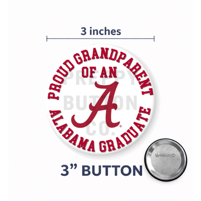 Customizable University of Alabama Family Graduation Button