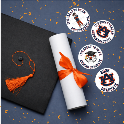 It's Great to be an Auburn Graduate Aubie Graduation Button