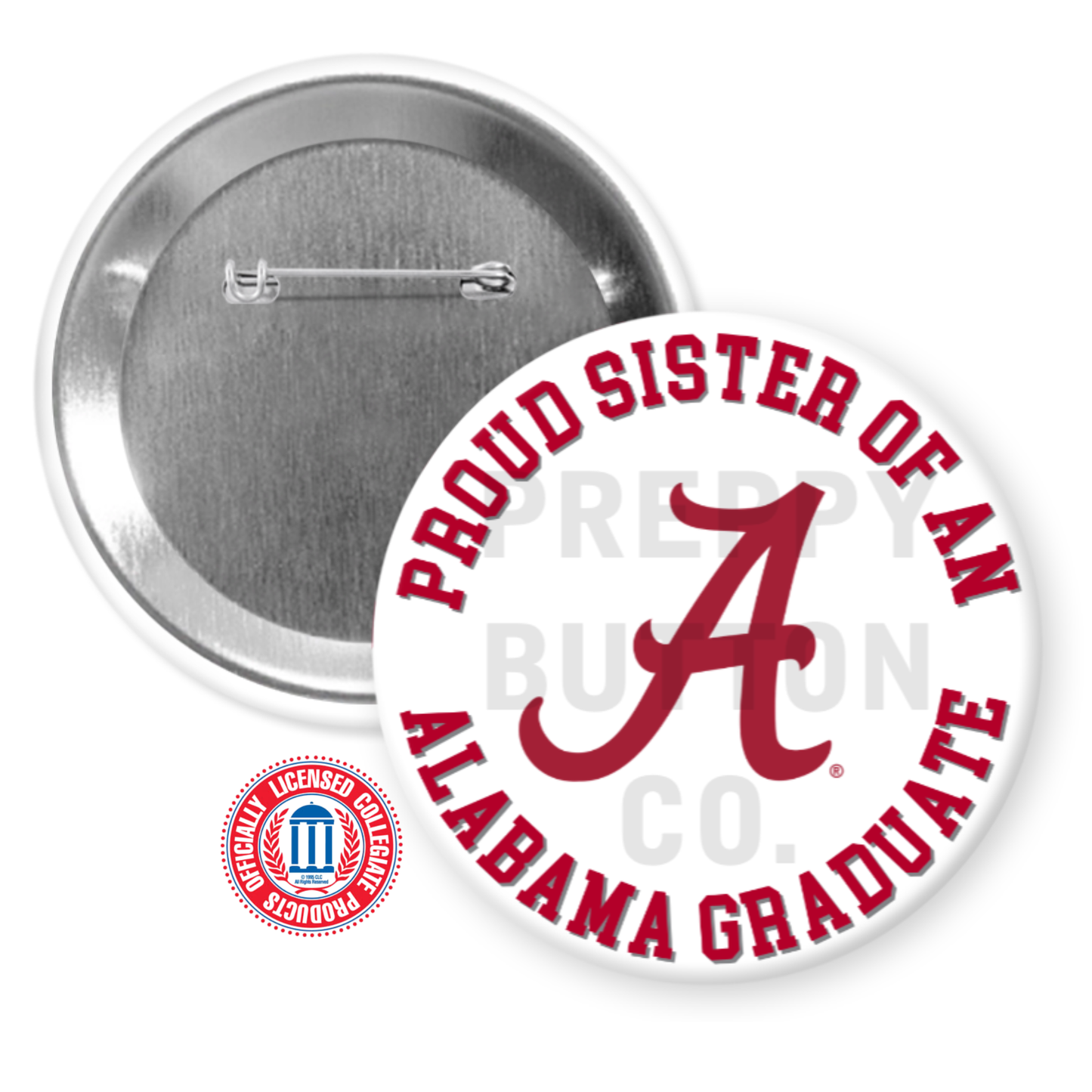 Customizable University of Alabama Family Graduation Button