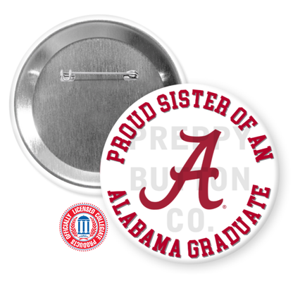 Customizable University of Alabama Family Graduation Button
