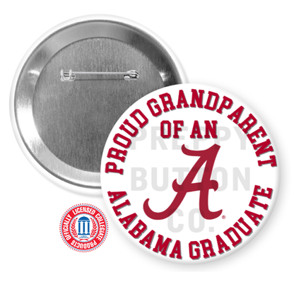 Customizable University of Alabama Family Graduation Button