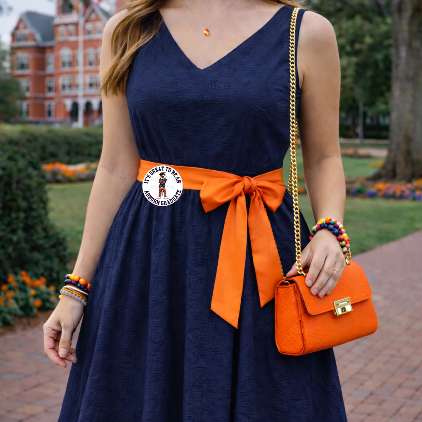 It's Great To Be an Auburn Graduate Standing Aubie Graduation Button
