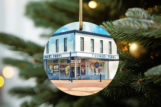 Toomer's Corner Watercolor Ornament