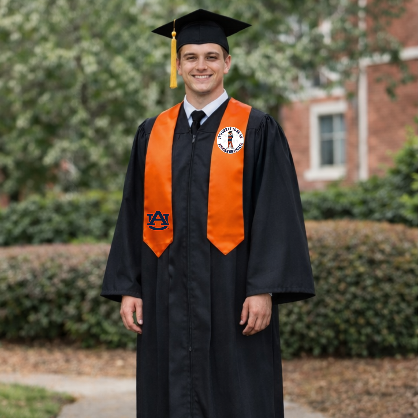 It's Great To Be an Auburn Graduate Standing Aubie Graduation Button