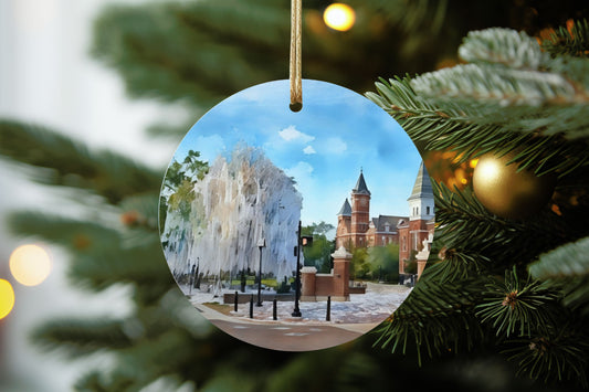 Toomer's Oaks Watercolor Ornament