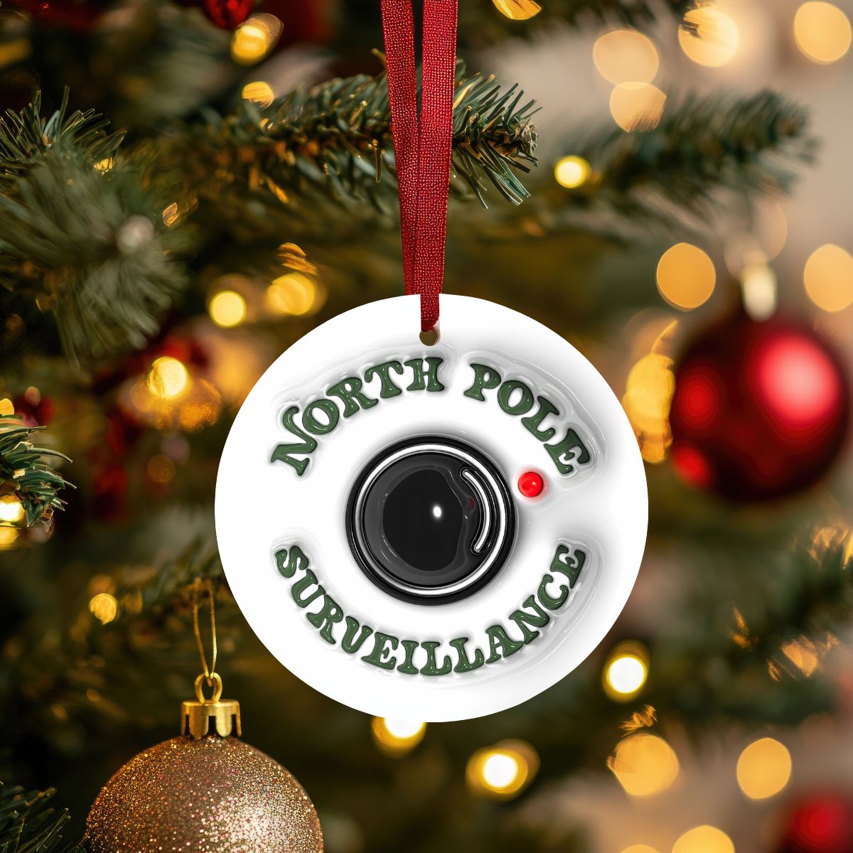 North Pole Surveillance Ornament