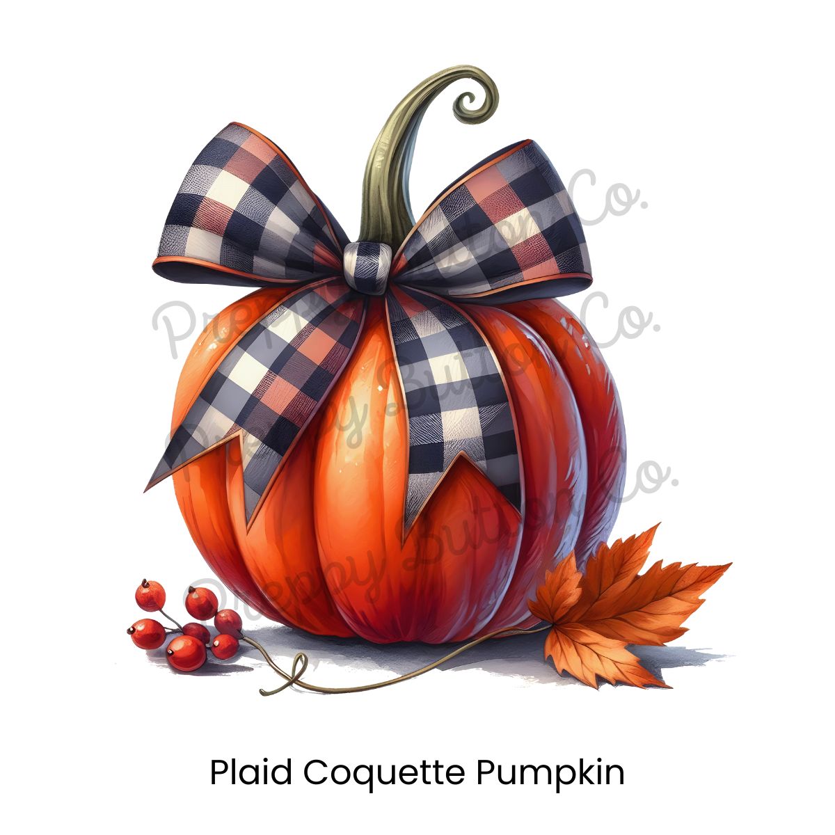 Plaid Coquette Pumpkin Wreath Sash