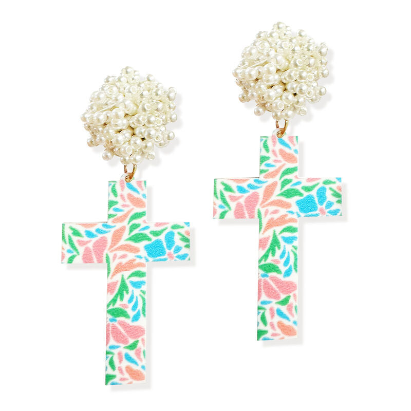 Lilly Inspired Cross Earrings