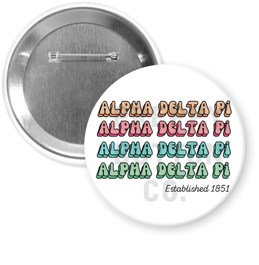 Alpha Delta Pi Colorful Button