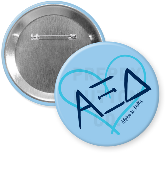Alpha Xi Delta Heart Sorority Button