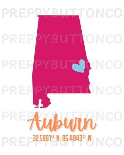 Auburn Pink and Blue Coquette Preppy Prints (Set of 4)