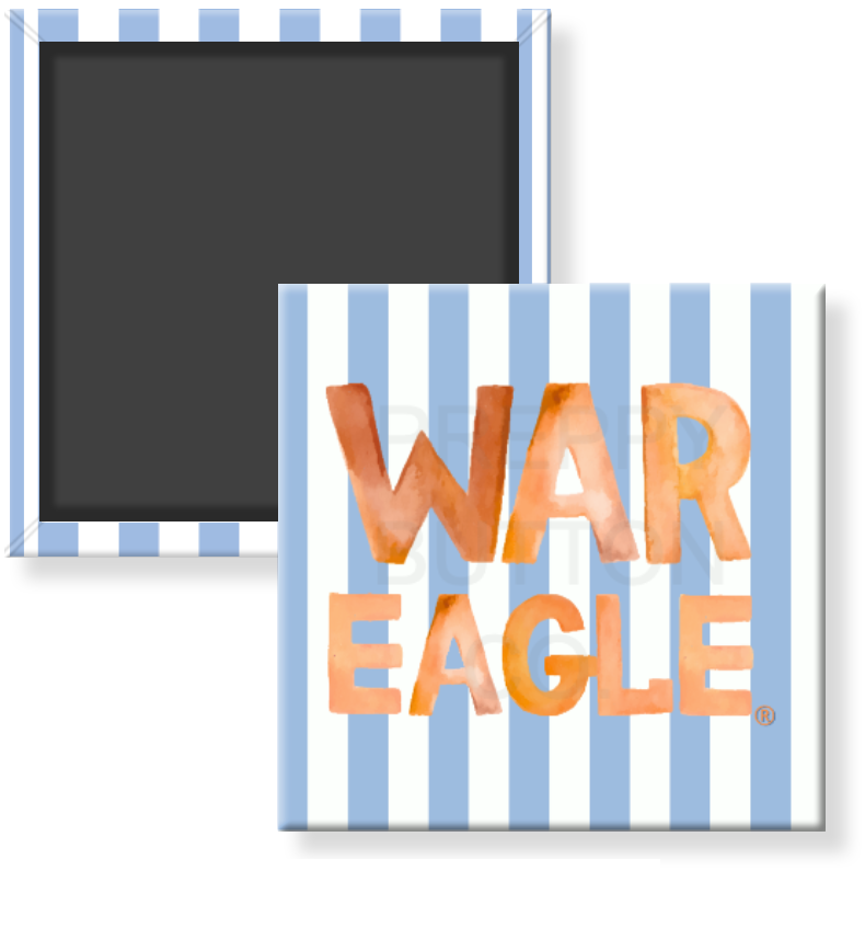 Auburn Blue Stripe "War Eagle" Magnet
